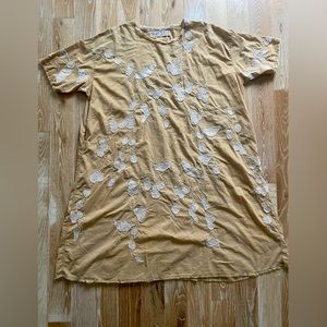 Muted Yellow Magnolia Pearl Midi / Maxi Dress (one size)